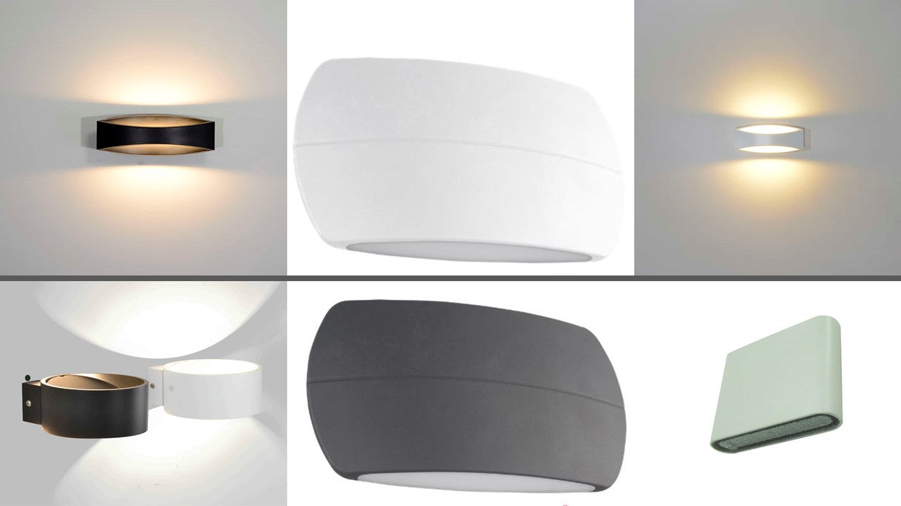 מגוון מנורות קיר בעיצוב מודרני
