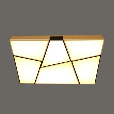מנורה צמודת תקרה lines + שלט + 3 גווני אור מובנים + דימר